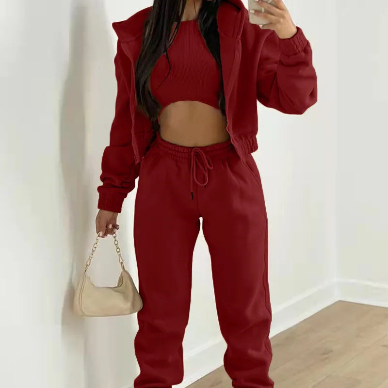 Women’s 3-Piece Hoodie & Jogger Set.
