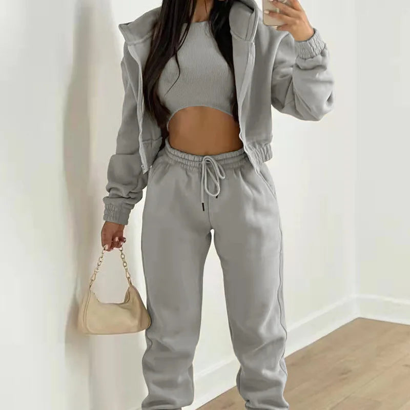 Women’s 3-Piece Hoodie & Jogger Set.