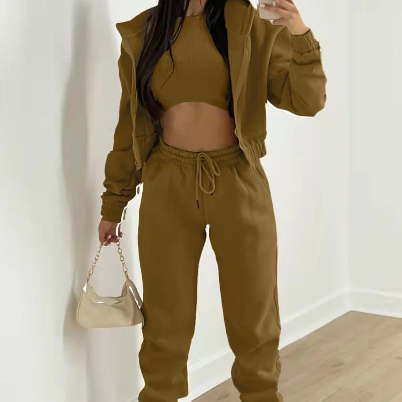 Women’s 3-Piece Hoodie & Jogger Set.