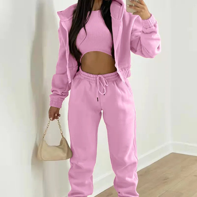 Women’s 3-Piece Hoodie & Jogger Set.