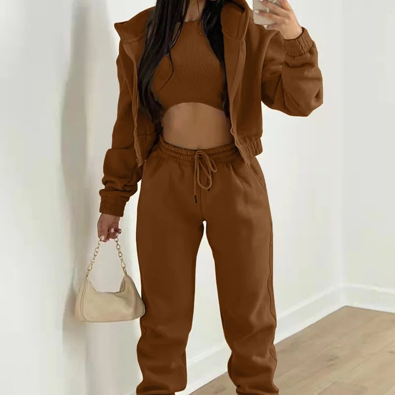 Women’s 3-Piece Hoodie & Jogger Set.