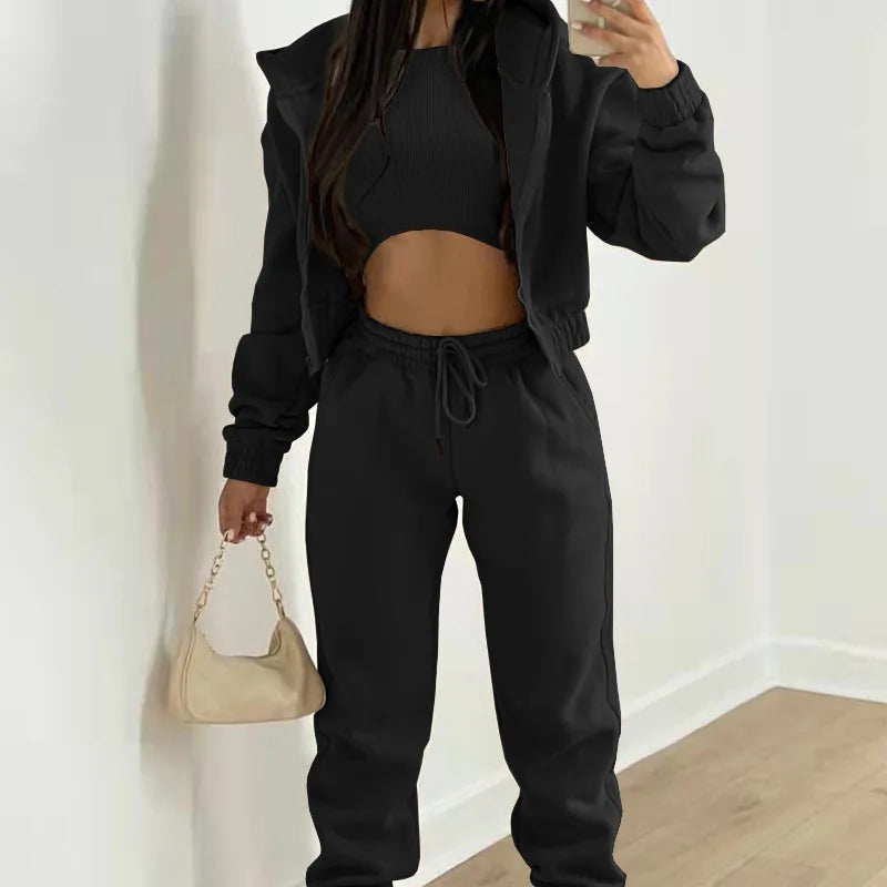 Women’s 3-Piece Hoodie & Jogger Set.