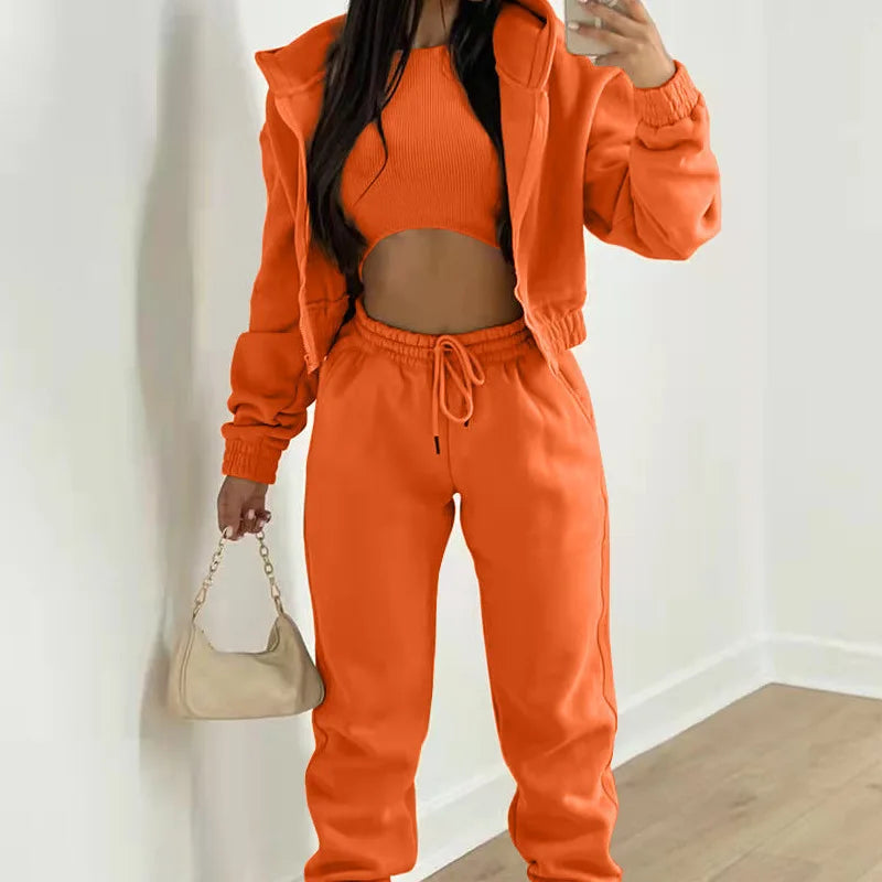 Women’s 3-Piece Hoodie & Jogger Set.